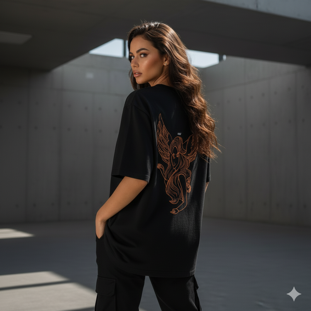 angel wing graphic oversized classic t shirt black angel wing graphic oversized classic t shirt black