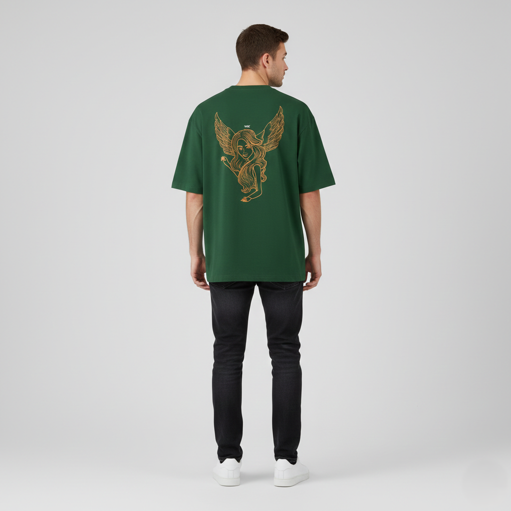 angel wing graphic oversized classic t shirt grey melange angel wing graphic oversized classic t shirt grey melange