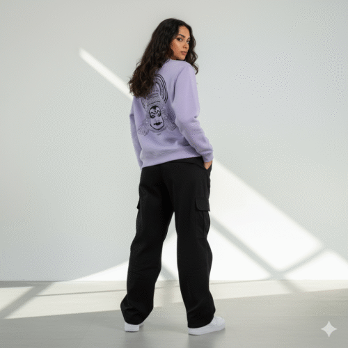 “the divine mask” – kathakali line art sweatshirt mint