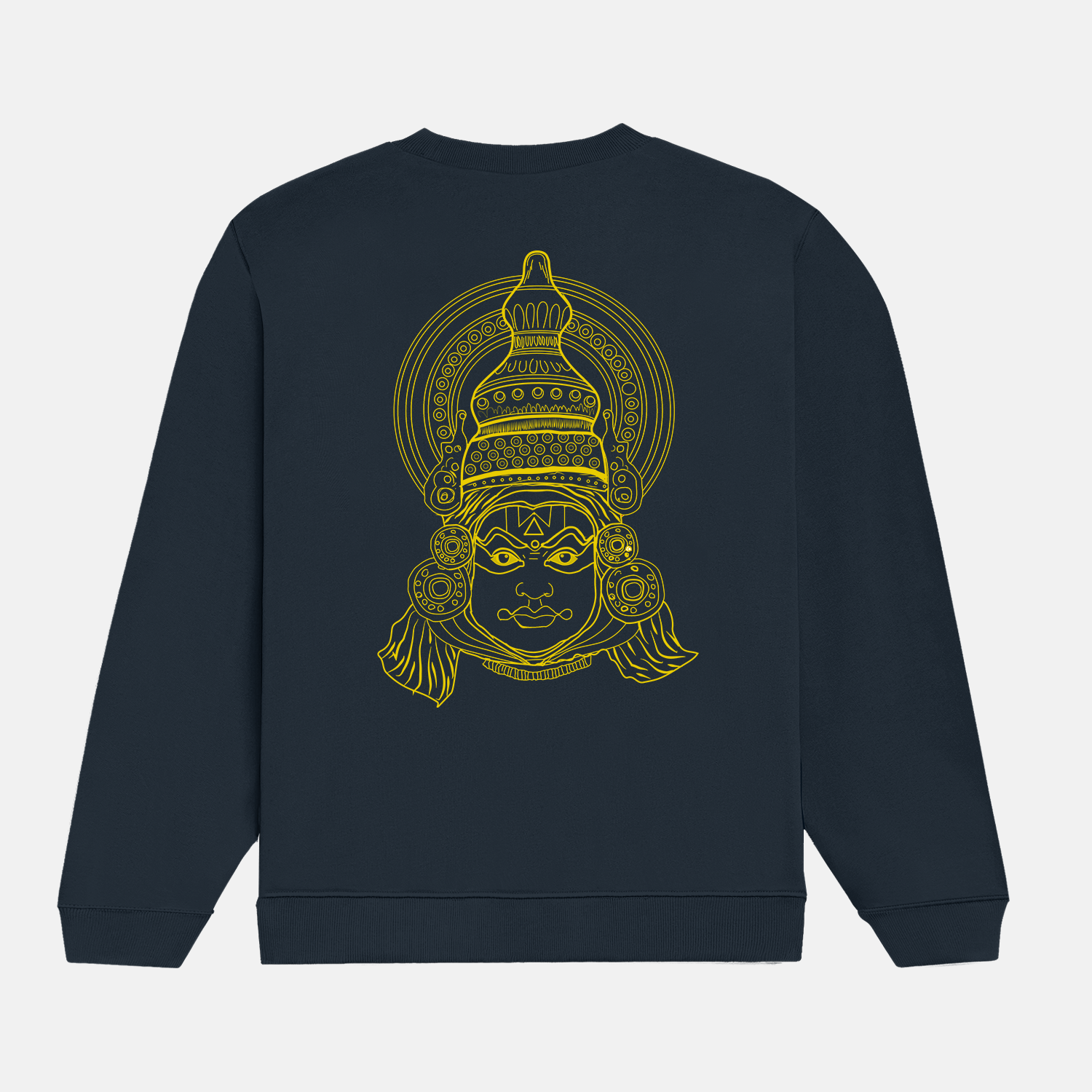 “the divine mask” – kathakali line art sweatshirt maroon “the divine mask” – kathakali line art sweatshirt maroon