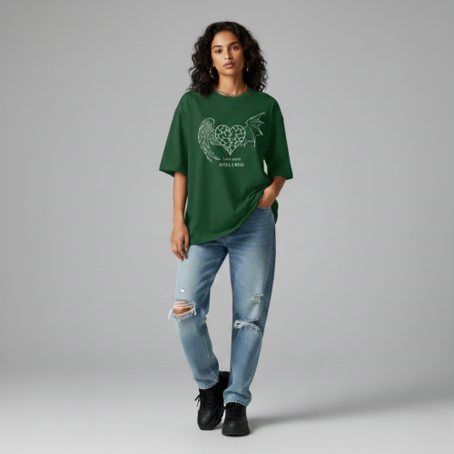 "still i rise" graphic oversized classic t shirt black