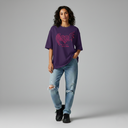 "still i rise" graphic oversized classic t shirt black