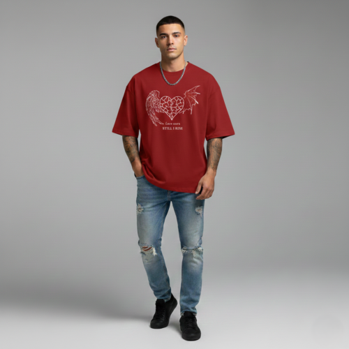 "still i rise" graphic oversized classic t shirt black